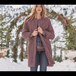 Curly hair coat. Lavender color. Beautiful.